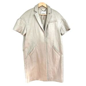 Max&co maxMara one button long jacket light coat short sleeve